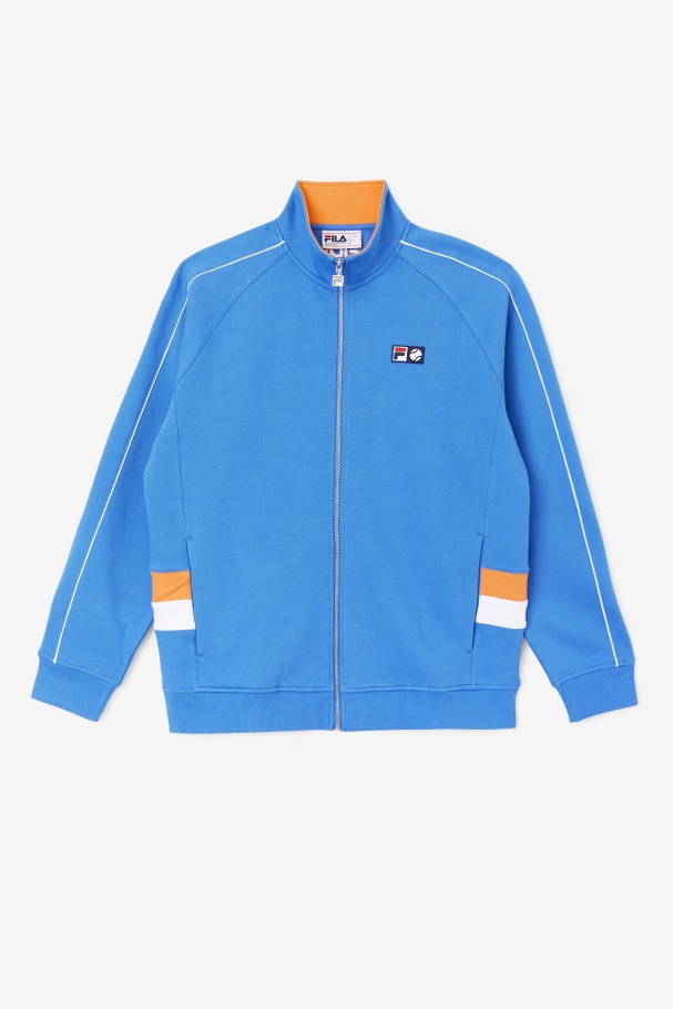 Strong Blue/White/Coral Rose Sutton Track Jacket Fila UK