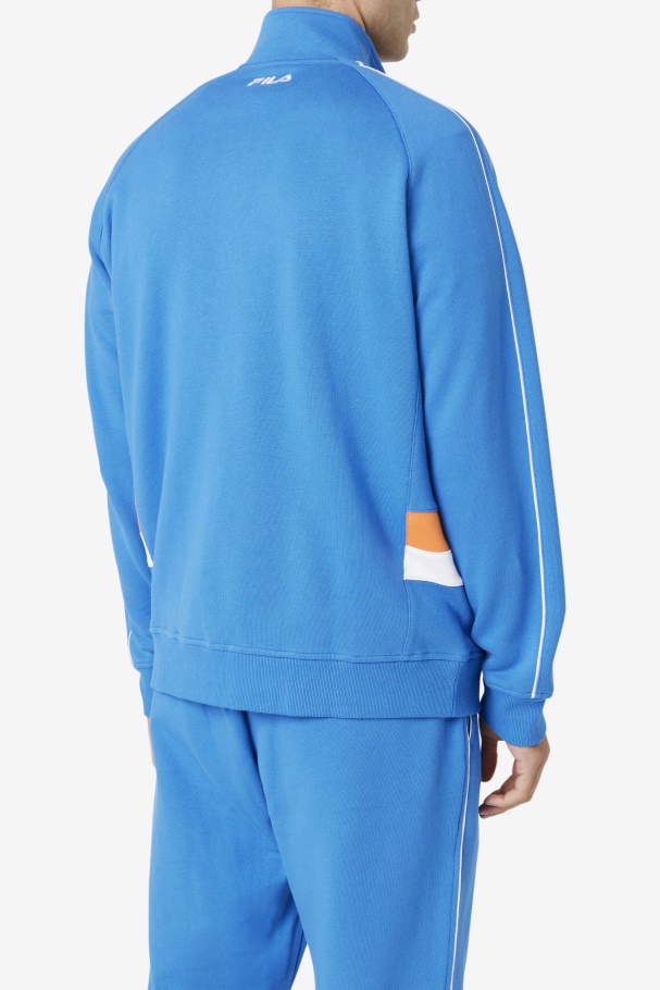 Strong Blue/White/Coral Rose Sutton Track Jacket Fila UK