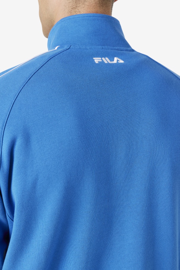 Strong Blue/White/Coral Rose Sutton Track Jacket Fila UK
