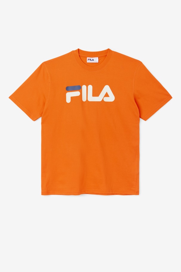 Men's Eagle Tee Cherry Tomato/Stone/Navy Fila UK