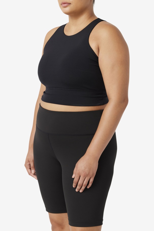Uplift High Neck Sports Bra Fila UK Black