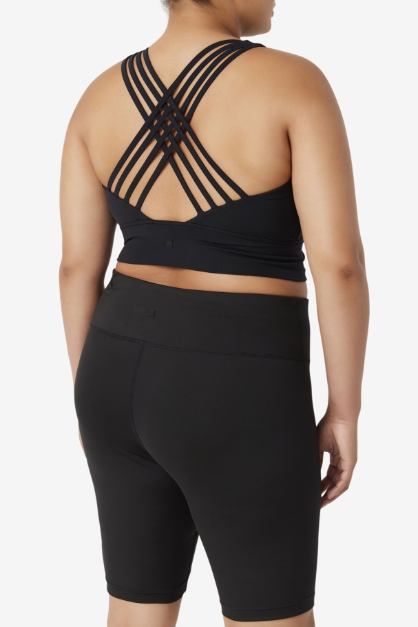 Uplift High Neck Sports Bra Fila UK Black