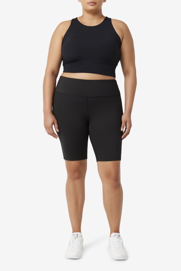 Uplift High Neck Sports Bra Fila UK Black