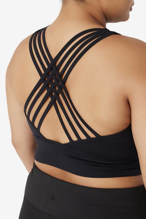 Uplift High Neck Sports Bra Fila UK Black