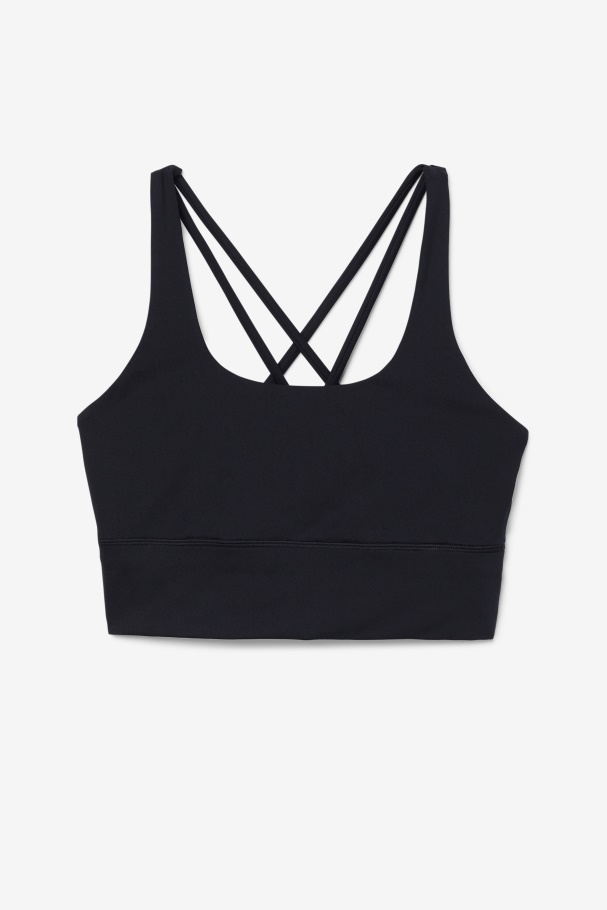 Fila UK Black Uplift Cross Back Bra Top