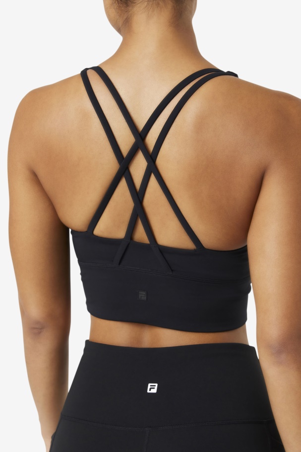 Fila UK Black Uplift Cross Back Bra Top