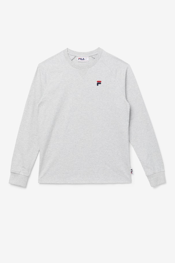 Flynn Long Sleeve Tee Fila UK Light Grey