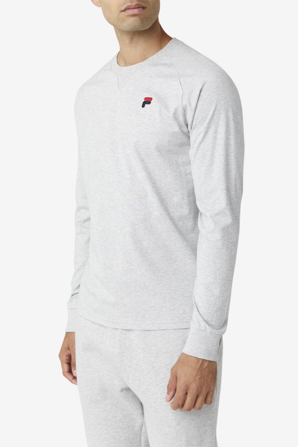 Flynn Long Sleeve Tee Fila UK Light Grey