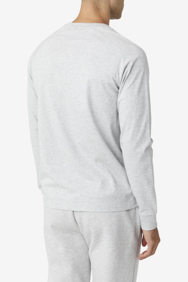 Flynn Long Sleeve Tee Fila UK Light Grey