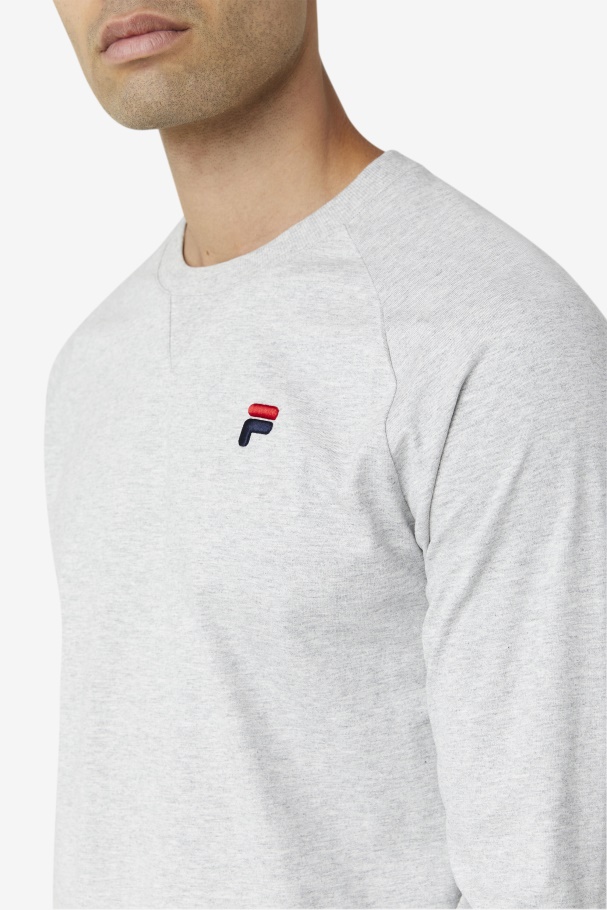 Flynn Long Sleeve Tee Fila UK Light Grey