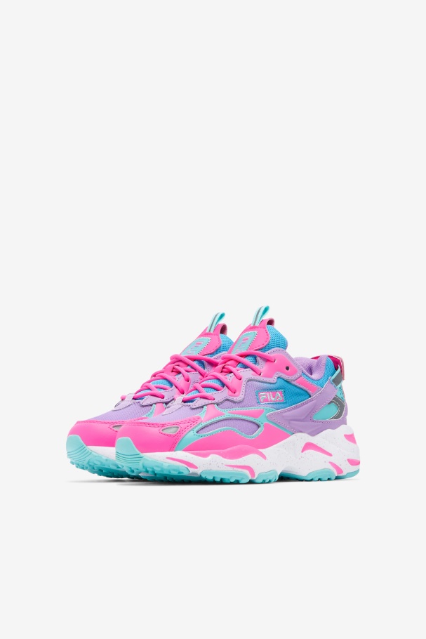 Big Kids\' Ray Tracer Apex Blue/Sugar Plum/Crocus Petal Fila UK