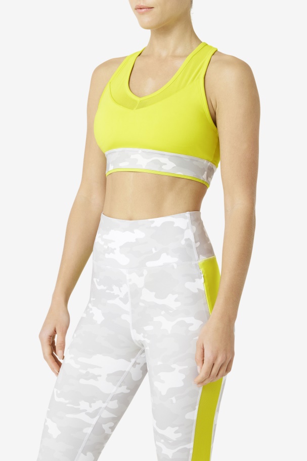 Fila UK Uplift Racerback Bra Top Sulphur