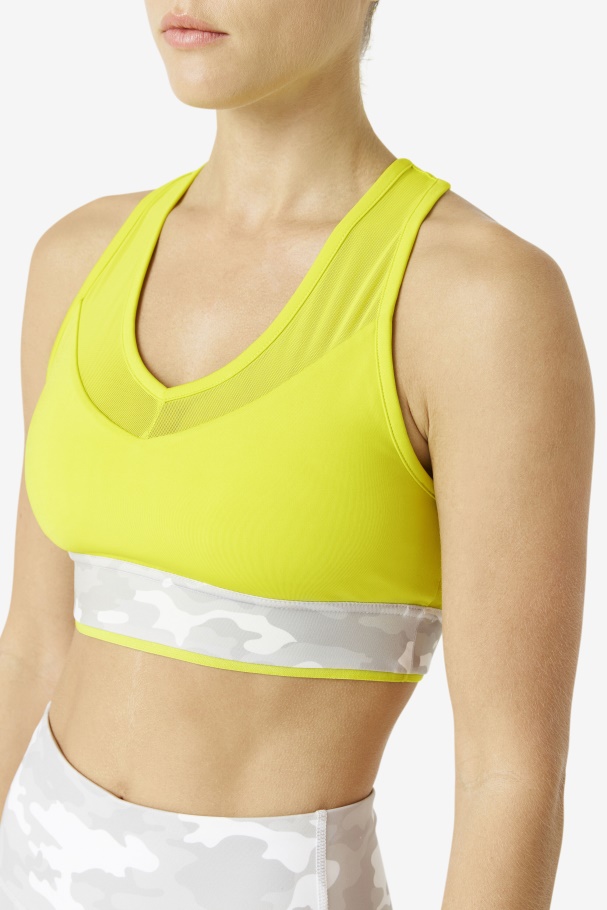 Fila UK Uplift Racerback Bra Top Sulphur