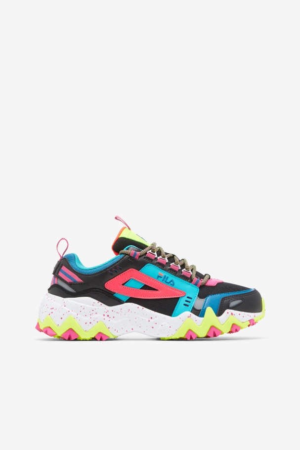Women's Oakmont TR Black/Diva Pink/Yellow Fila UK