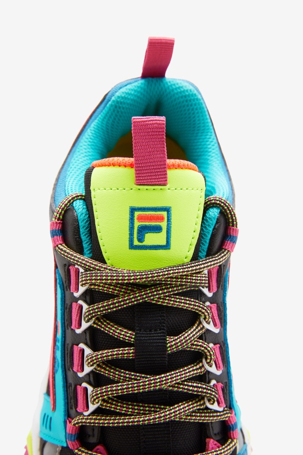 Women\'s Oakmont TR Black/Diva Pink/Yellow Fila UK