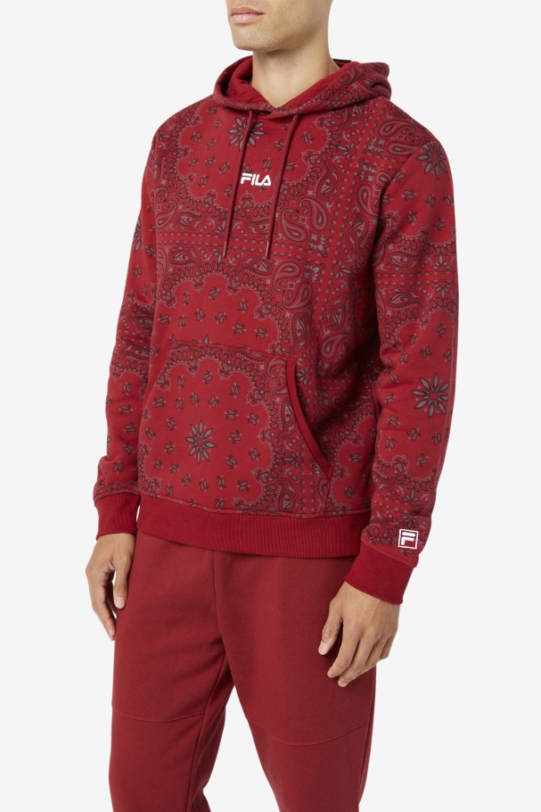Rhubarb/Bandana Print Seneca Hoodie Fila UK