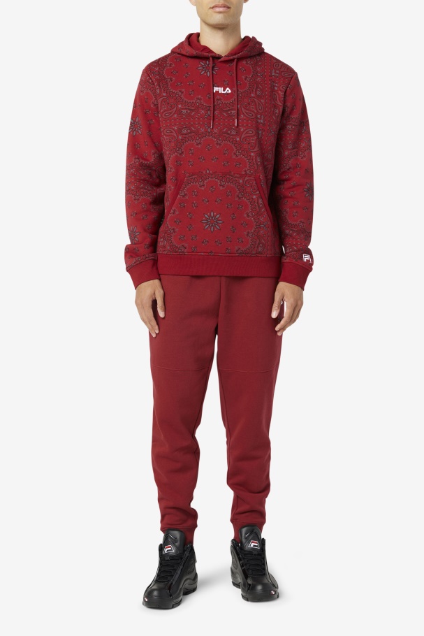 Rhubarb/Bandana Print Seneca Hoodie Fila UK