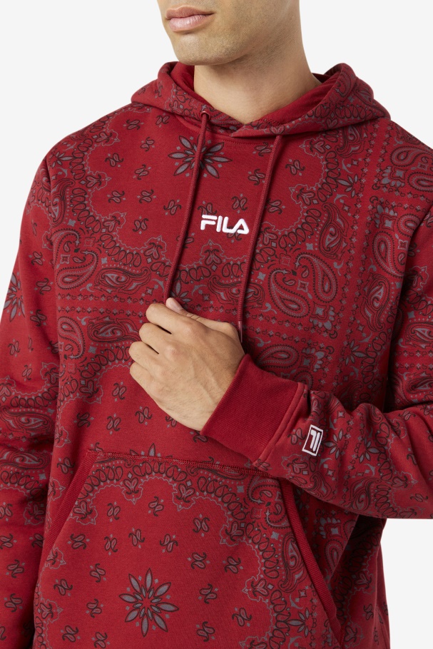 Rhubarb/Bandana Print Seneca Hoodie Fila UK