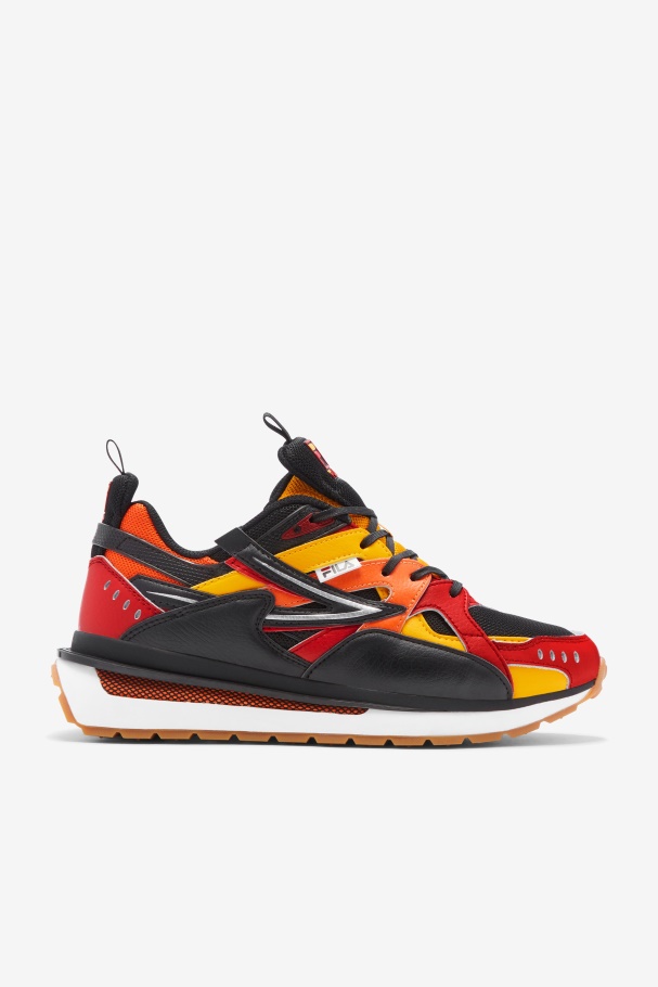 Black/Red/Gold Men's Sandenal Fila UK