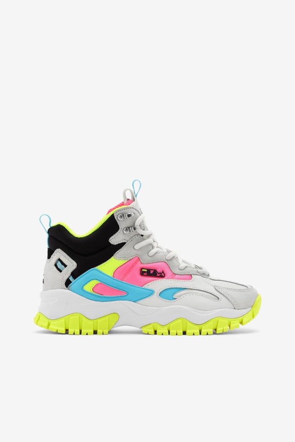 White/Black/Bluefish Fila UK Women's Ray Tracer TR 2 Mid