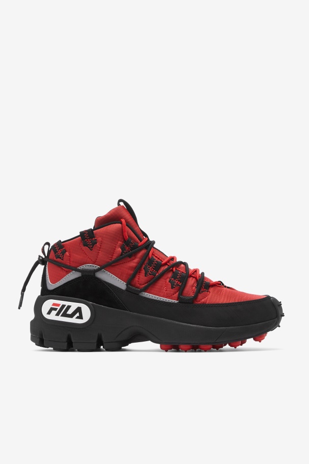 Red/Black Men's Grant Hill 1 x Trailpacer Fila UK