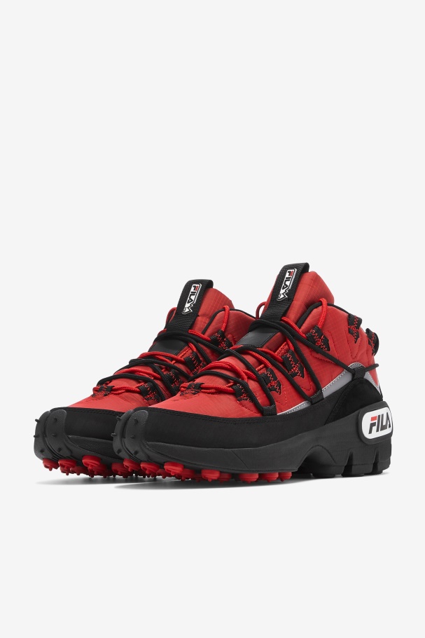Red/Black Men\'s Grant Hill 1 x Trailpacer Fila UK