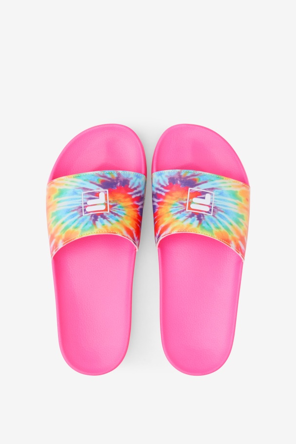 Women\'s Drifter Tie Dye Fila UK Multi/White/Pink Glo