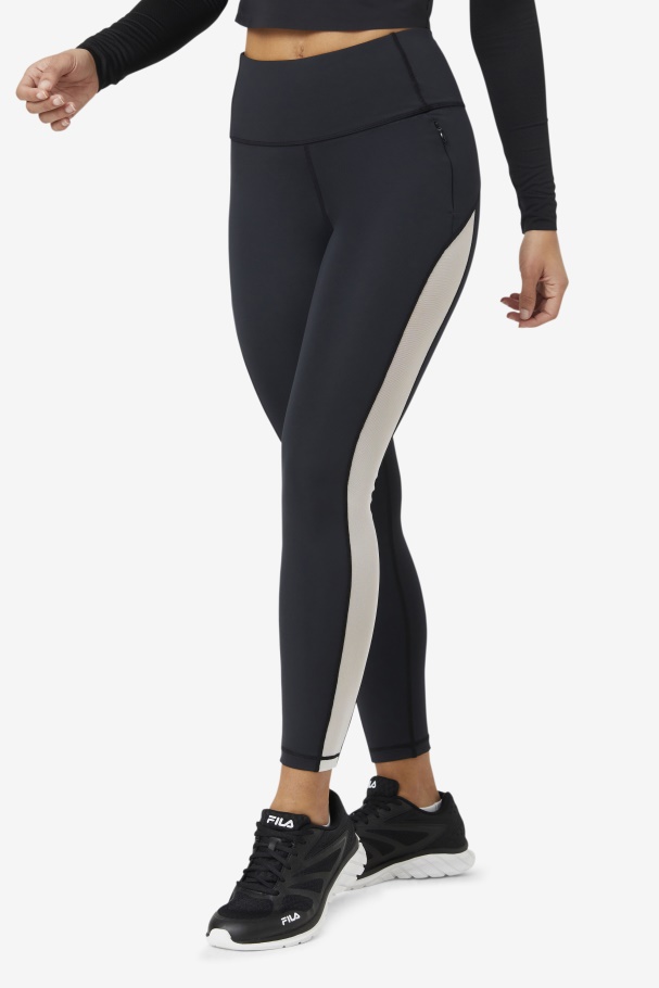 Fila UK Black/White Forza Contrast 7/8 Leggings
