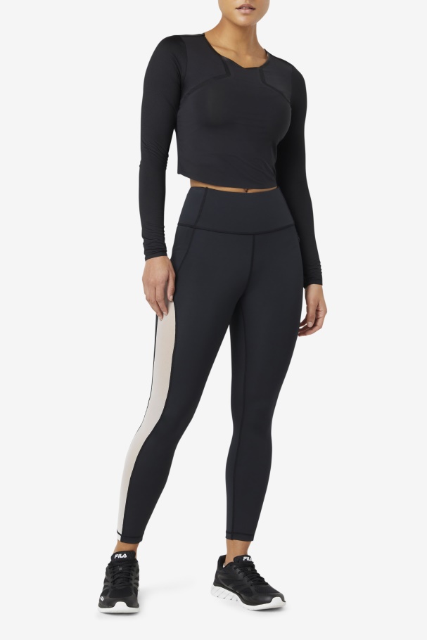 Fila UK Black/White Forza Contrast 7/8 Leggings