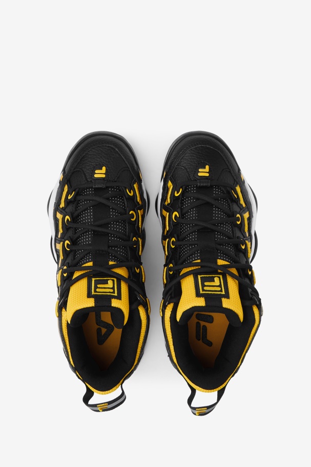 Fila UK Big Kids\' Stackhouse Spaghetti Black/Lemon/White
