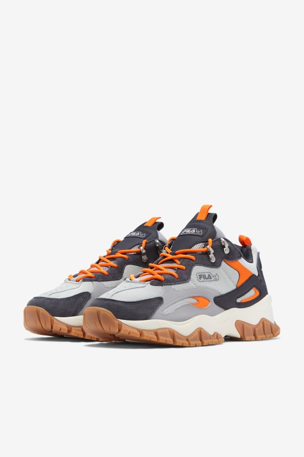 Fila UK Glacier Gray/Nine Iron/Orange Men\'s Ray Tracer Tr 2