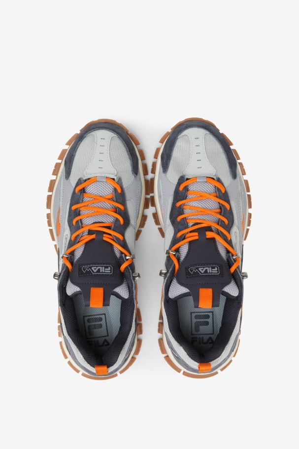 Fila UK Glacier Gray/Nine Iron/Orange Men\'s Ray Tracer Tr 2