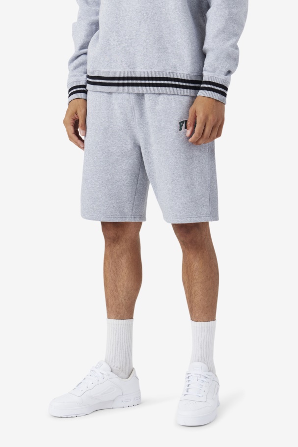 Light Grey Marl/Blue Spruce Fila UK Logan Short
