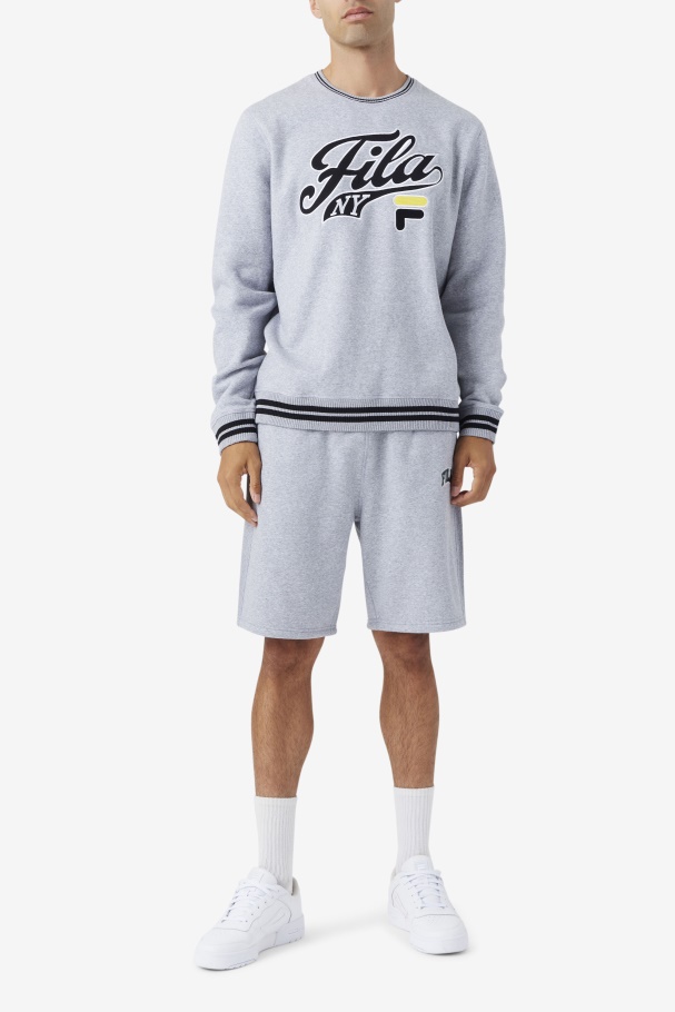 Light Grey Marl/Blue Spruce Fila UK Logan Short