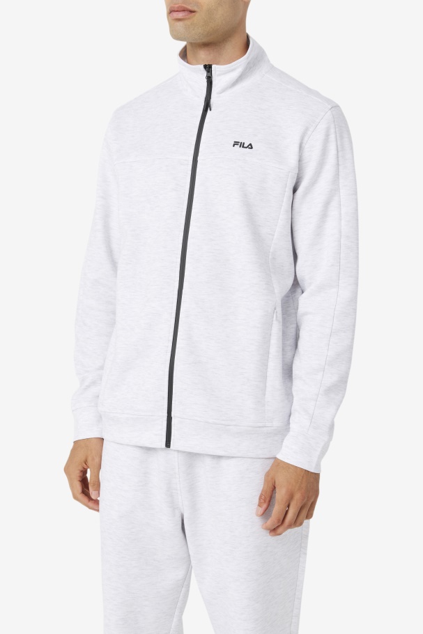 Fila UK Bleached Marl/Black Gonal Zip Jacket