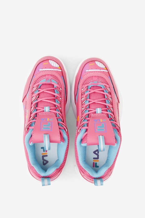 Fila UK Bubblegum/Blue/White Little Kids\' Disruptor 2 Premium