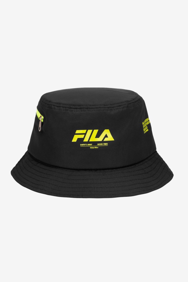 Fila UK Black Ripstop Bucket Hat