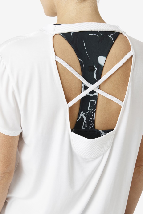 Fi-Lux Short Sleeve Top White Fila UK