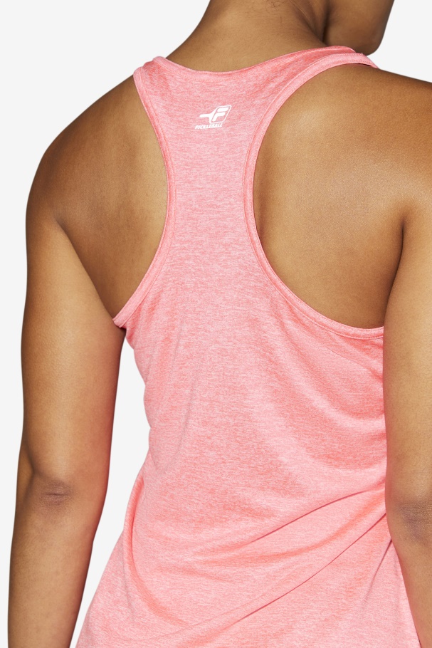 Diva Pink Heather Pickleball Racerback Tank Fila UK