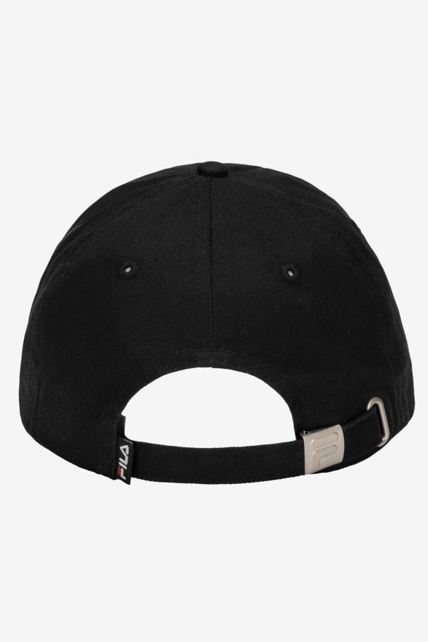 Embroidered Logo Baseball Hat Fila UK Black
