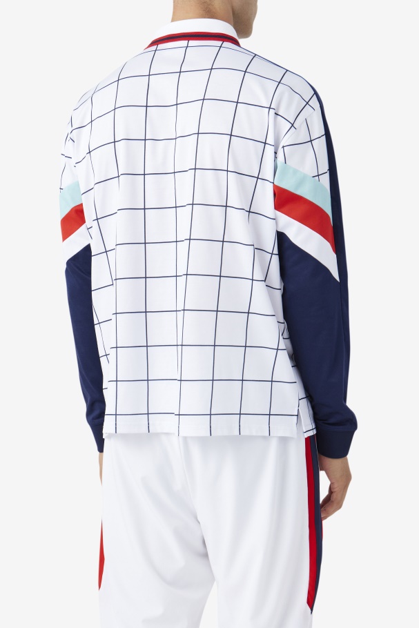 Fila UK Kay Goalie Jersey White/Canal Blue/Red