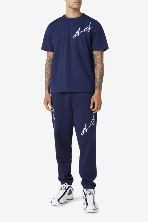 Fila UK Navy Grant Hill Cormac Tee
