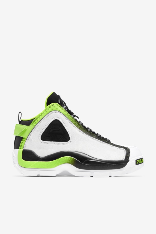 Men's Grant Hill 2 Fila UK White/Black/Acid Lime