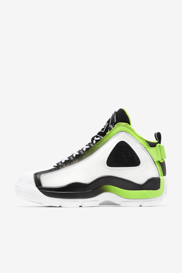Men\'s Grant Hill 2 Fila UK White/Black/Acid Lime
