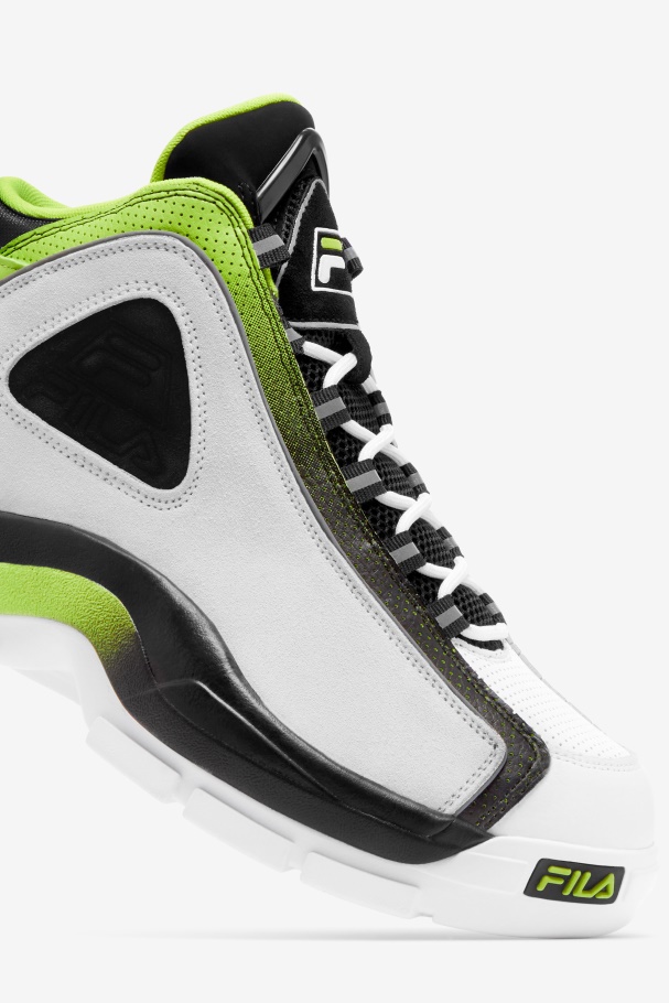 Men\'s Grant Hill 2 Fila UK White/Black/Acid Lime