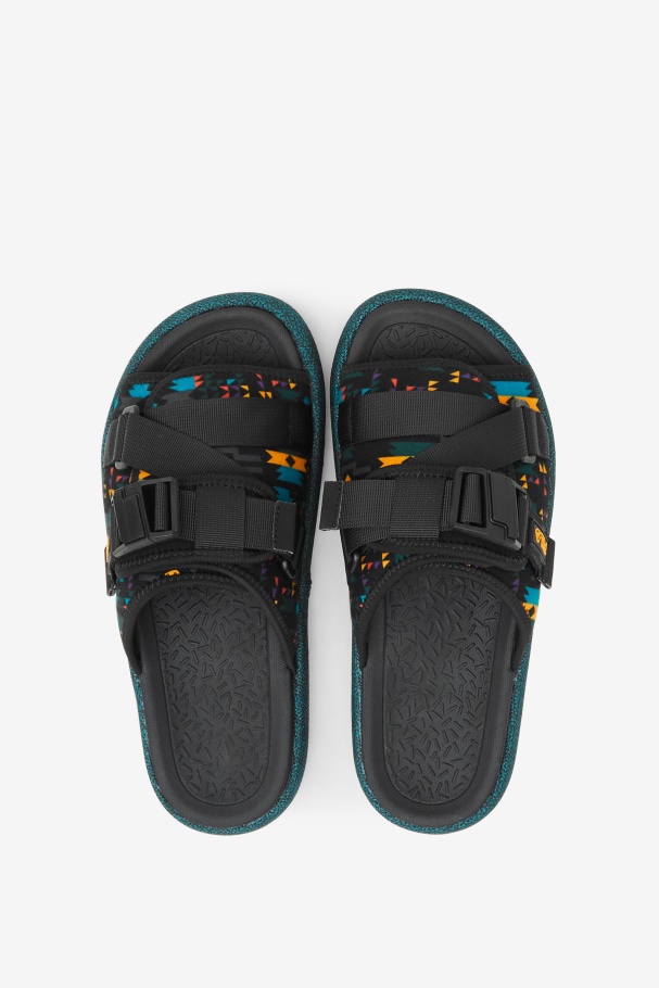 Black/June Bug/Saffron Fila UK Men\'s Atlas Slide