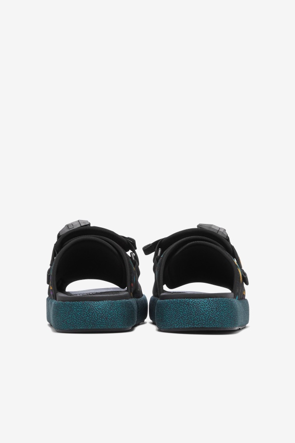 Black/June Bug/Saffron Fila UK Men\'s Atlas Slide