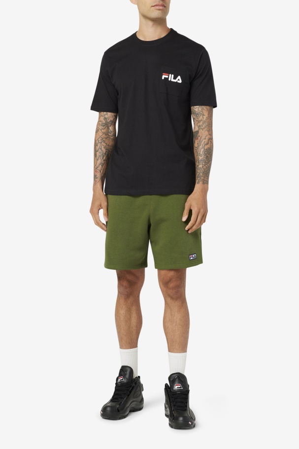 Fila UK Curtis Pocket Tee Black/White/June Bug