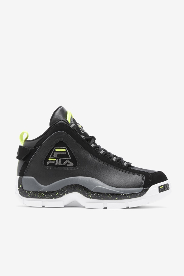 Fila UK Black/Sunny Lime/Castlerock Men's Grant Hill 2