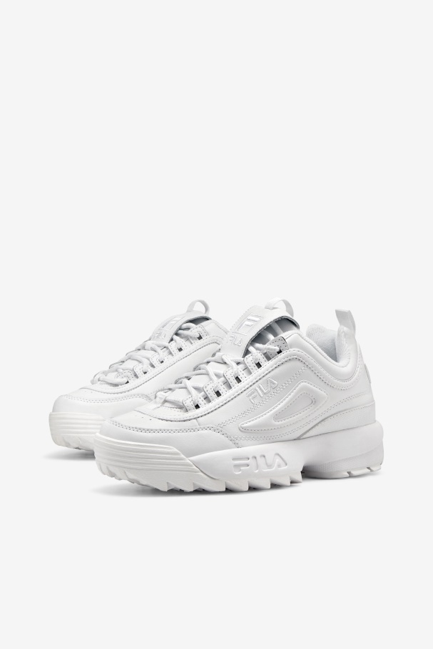 Triple White Fila UK woMen\'s Disruptor 2 Premium